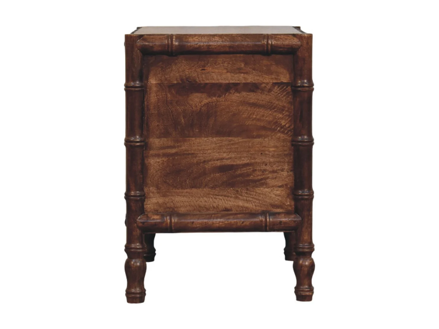 Artisan Furniture Lite drewno Szafka Nocna z Ramą Bambusową w Odcieniu Prażonego Migdała