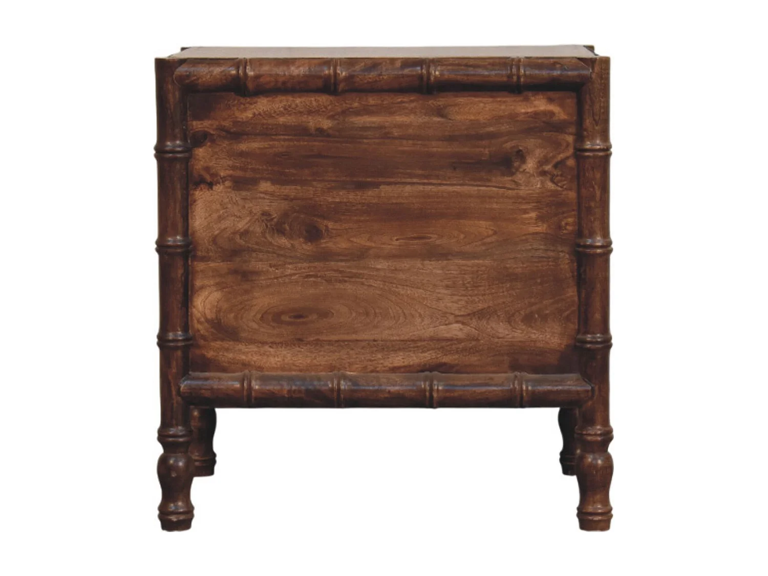 Artisan Furniture Lite drewno Szafka Nocna z Ramą Bambusową w Odcieniu Prażonego Migdała