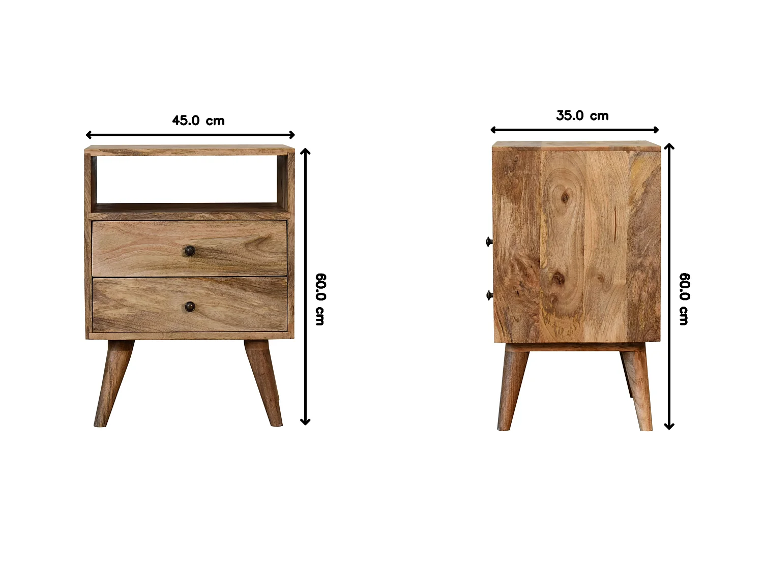 Artisan Furniture Lite drewno Klasyczna Szafka Nocna w Odcieniu Dębowym