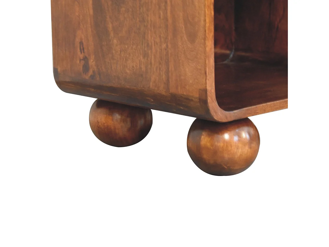 Artisan Furniture Massivholz Kastanienfarbenes offen gewebtes Nachttischchen