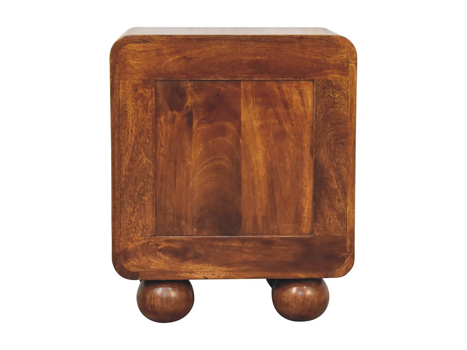 Table de chevet tressée ouverte en châtaignier Artisan Furniture, 1 tiroir, 1 compartiment ouvert, marron