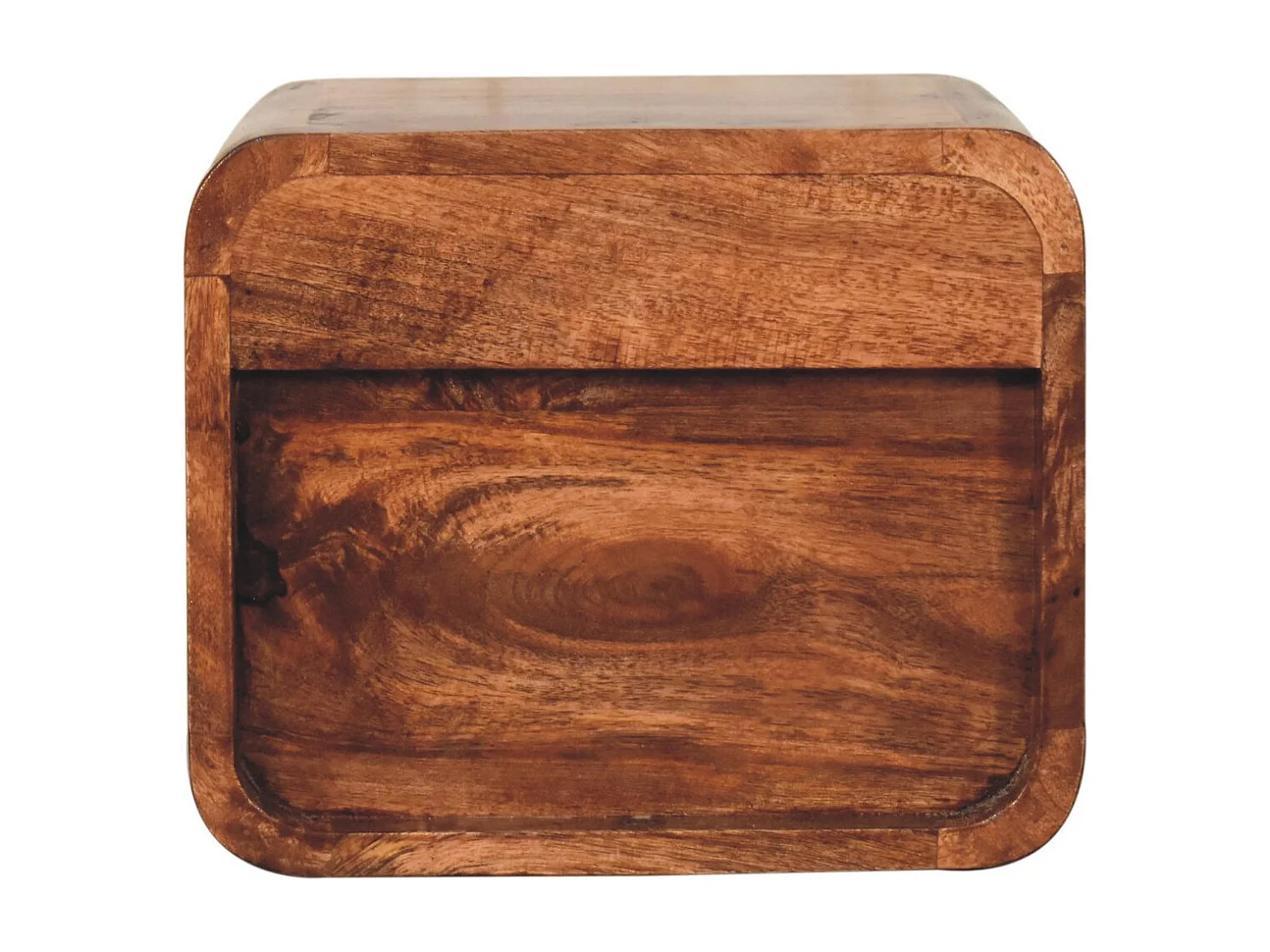 Artisan Furniture Massivholz Mini-Honig-Karamell-Wandbett mit offenem Schlitz