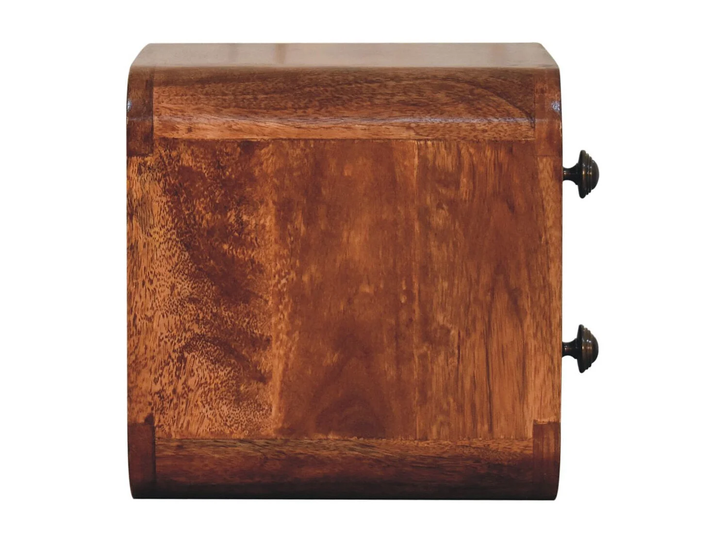 Artisan Furniture Massivholz Mini Curved Honey Caramel Wandmontiertes Nachttischchen