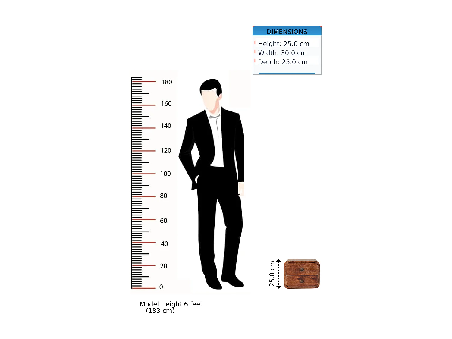 Artisan Furniture Bois massif Mini Table de Chevet Murale Courbée, Finition Caramel Miel