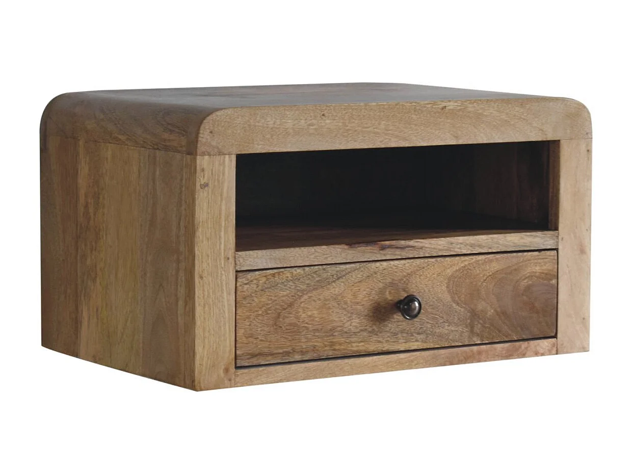 Artisan Furniture Massivholz Massives, eichenähnliches, schwebendes Nachttischchen