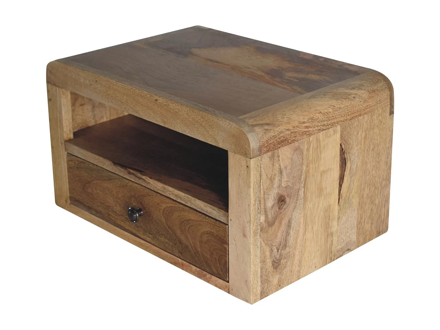 Artisan Furniture Bois massif Table de Chevet Suspendue Massif Finition Chêne Clair