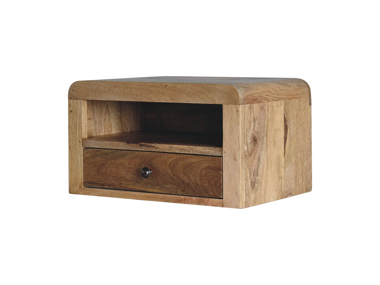 Artisan Furniture Lite drewno Solidna Wisząca Szafka Nocna w Odcieniu Dębowym