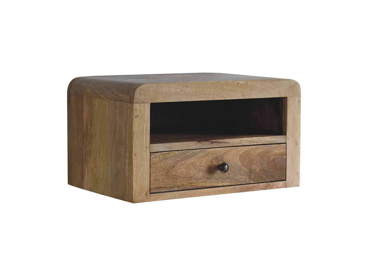 Artisan Furniture Lite drewno Solidna Wisząca Szafka Nocna w Odcieniu Dębowym