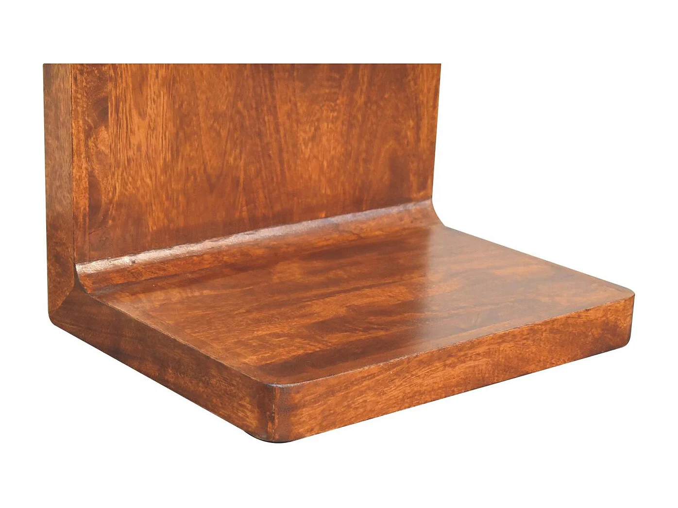 Artisan Furniture Massivholz Kastanienholz-T-Bar-Bett mit abgerundeten Ecken