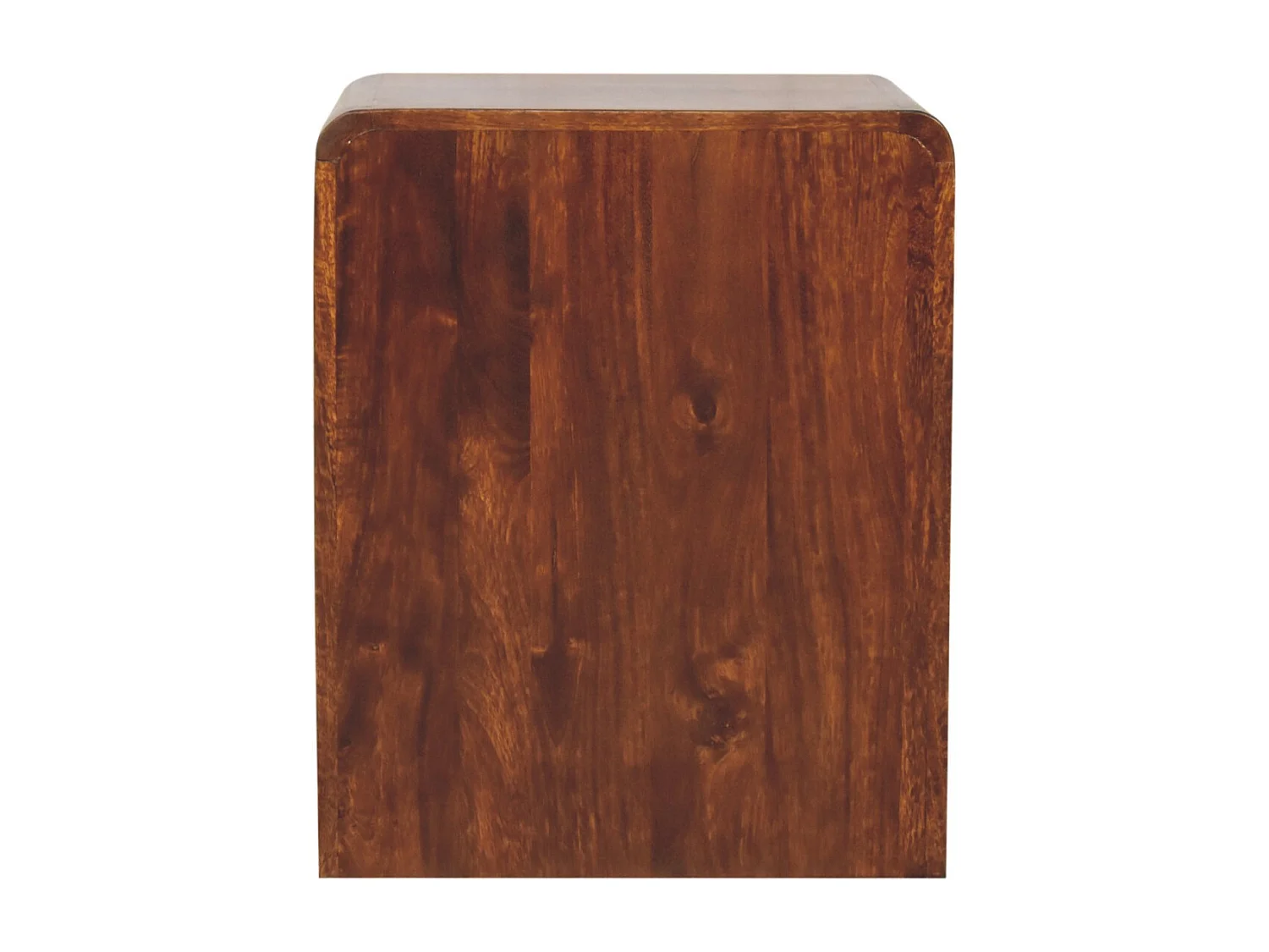 Artisan Furniture Bois massif Table de Chevet Arrondie à Poignée en T, Finition Châtaignier