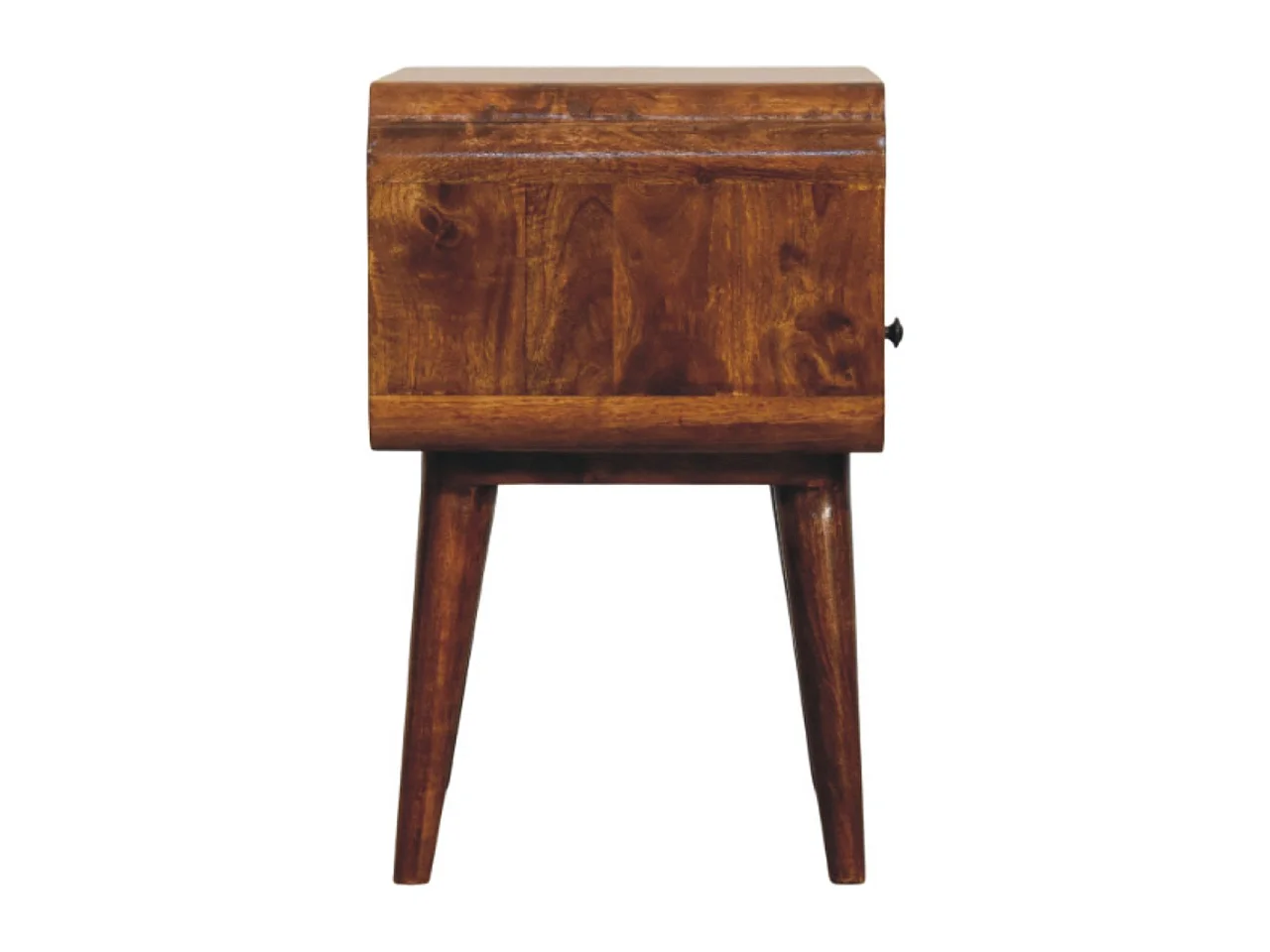 Artisan Furniture Table de chevet Newton en bois massif finition châtaignier, 1 tiroir et 1 étagère