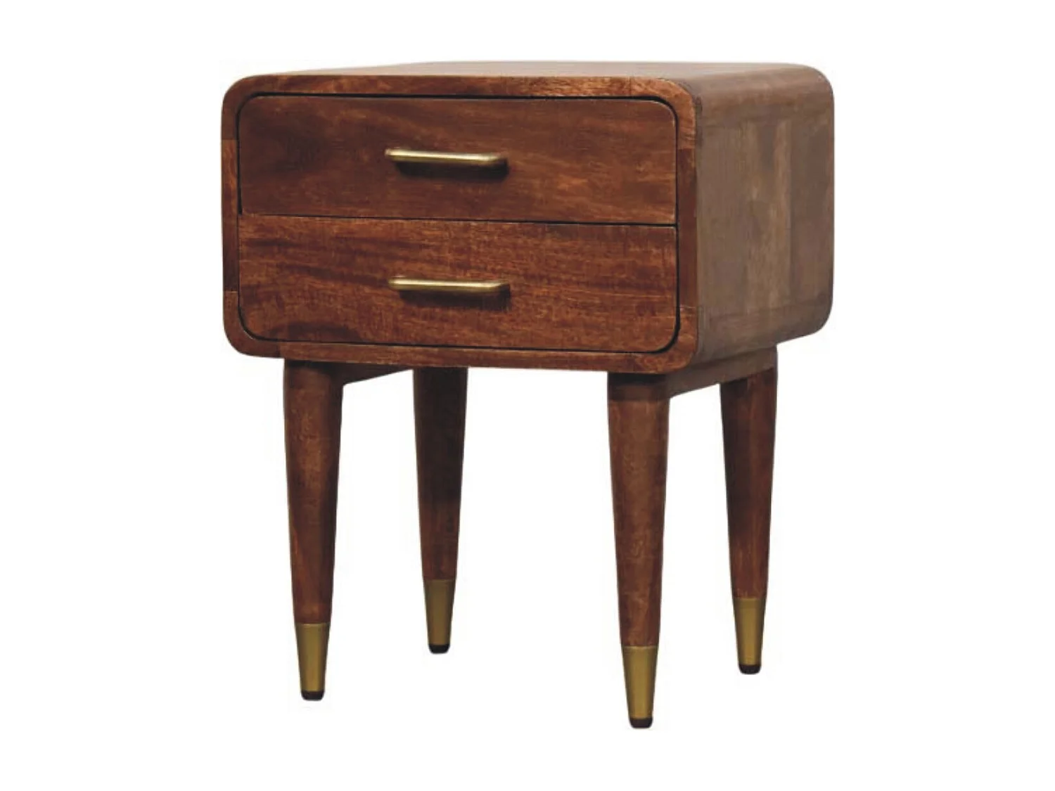 Artisan Furniture Massivholz Astor Nachttisch mit zwei Schubladen