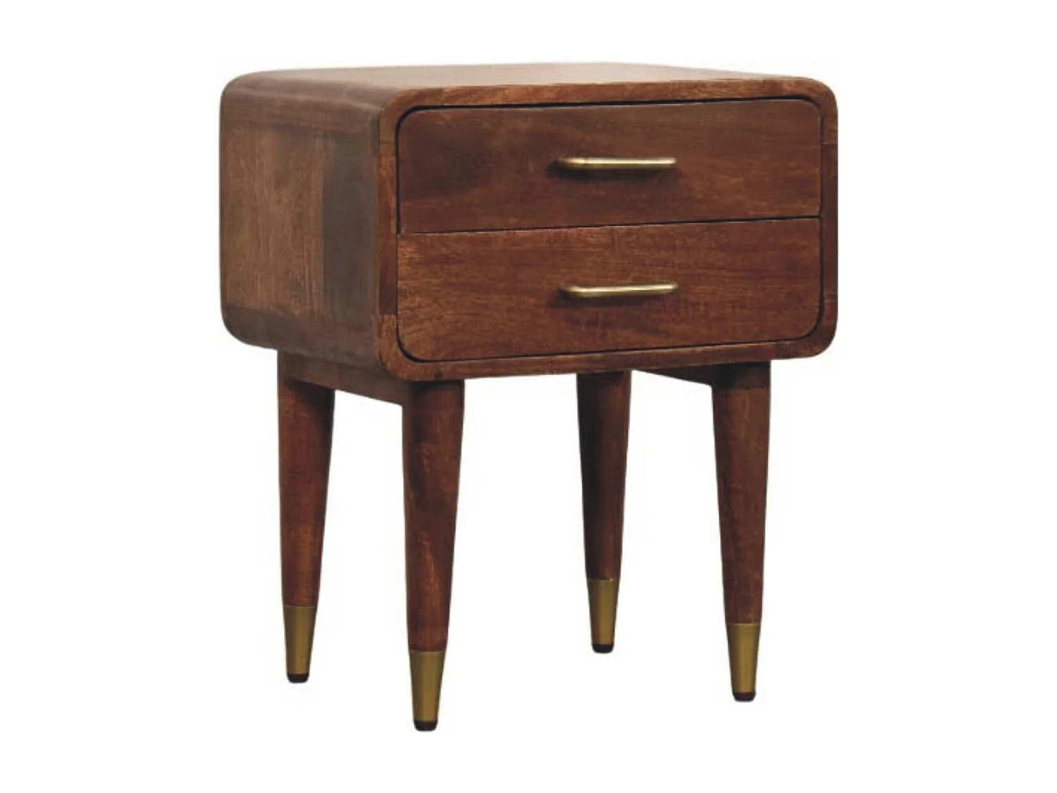 Artisan Furniture Massivholz Astor Nachttisch mit zwei Schubladen