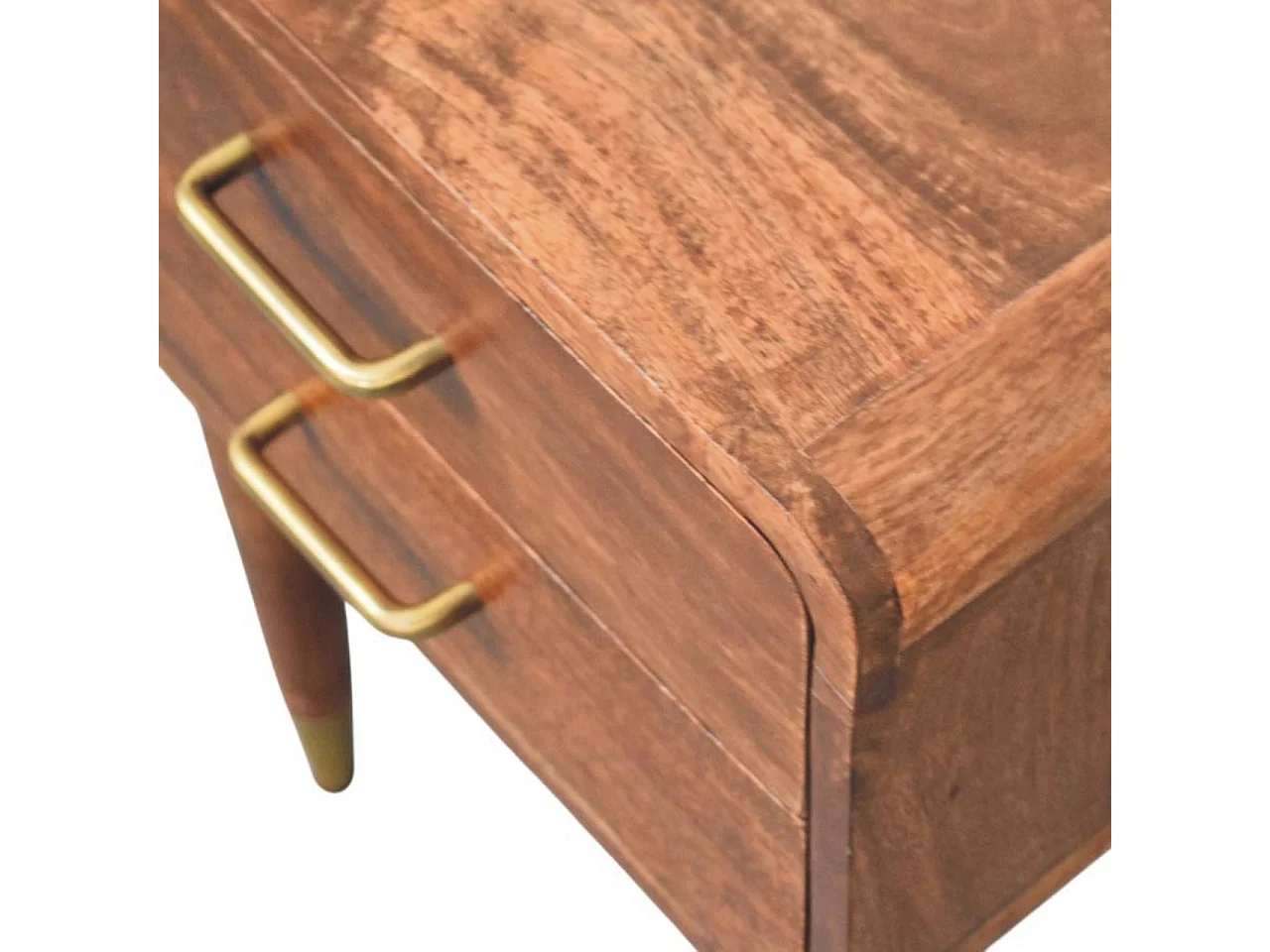 Artisan Furniture Massivholz Astor Nachttisch mit zwei Schubladen