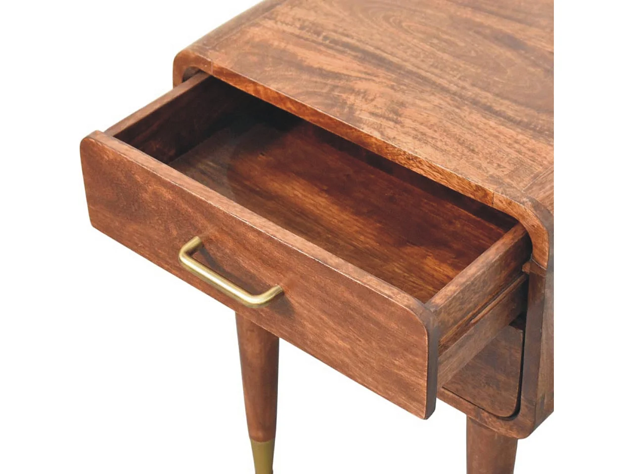 Artisan Furniture Bois massif Table de Nuit Astor à 2 Tiroirs