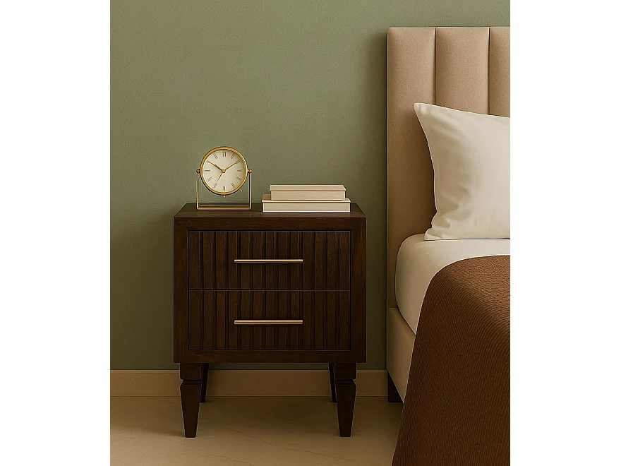 Artisan Furniture Massivholz Belmont Nachttisch mit zwei Schubladen