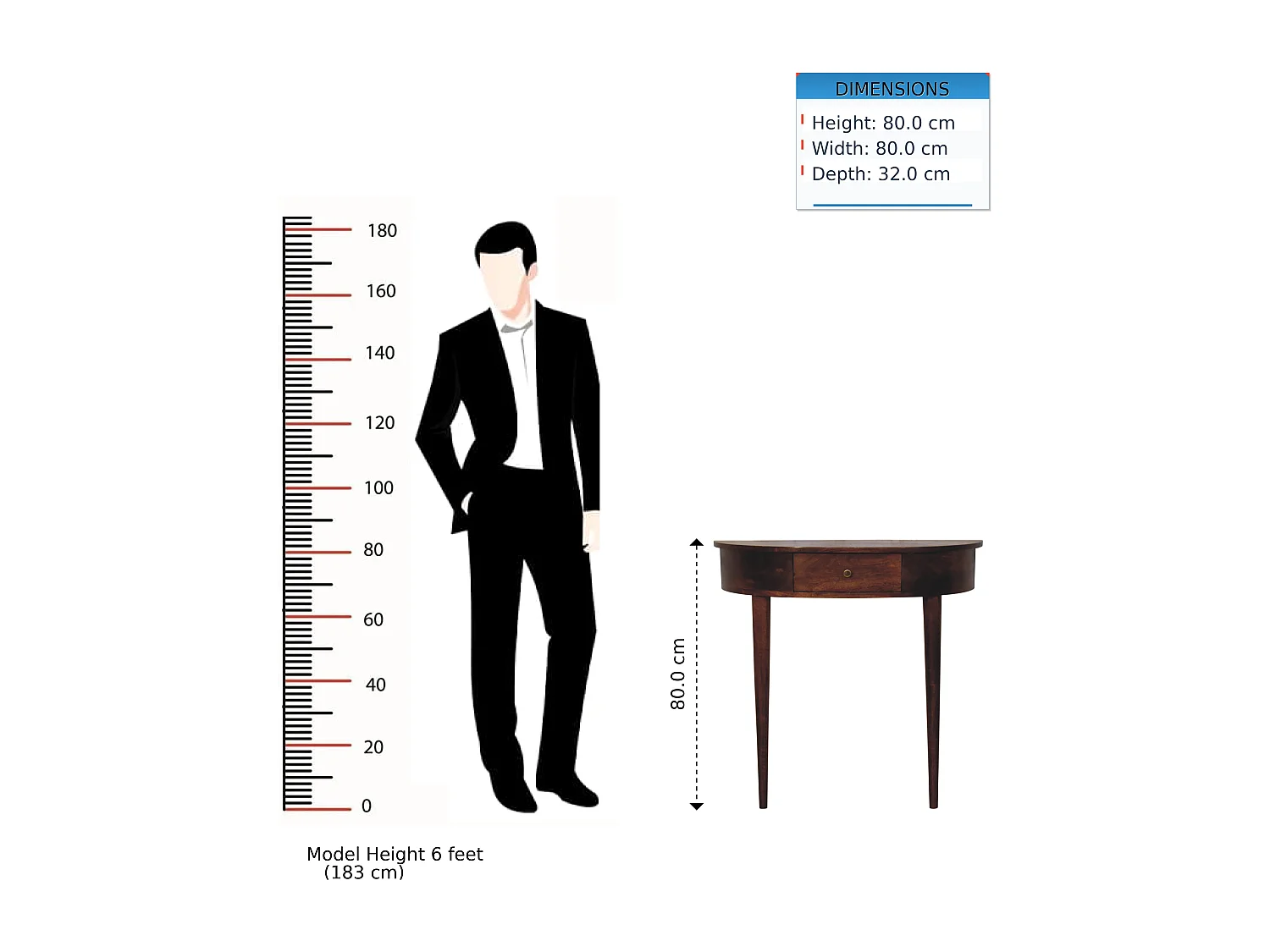 Artisan Furniture Bois massif Console Murale sans Dossier en Châtaignier