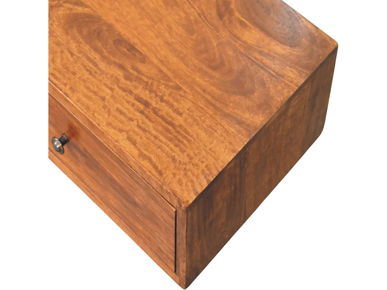 Artisan Furniture Bois massif Console Murale Lunar à 2 Tiroirs en Châtaignier