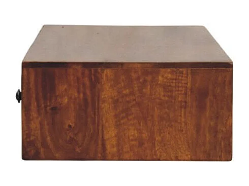 Artisan Furniture Bois massif Console Murale Lunar à 2 Tiroirs en Châtaignier