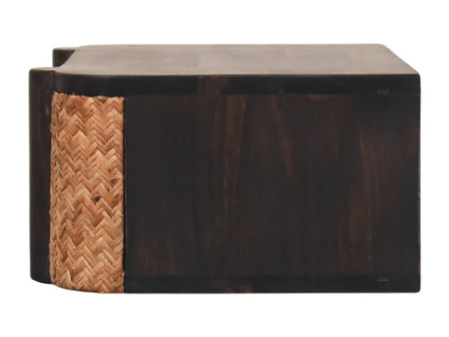 Artisan Furniture Bois massif Tiroir Mural Courbé en Rotin