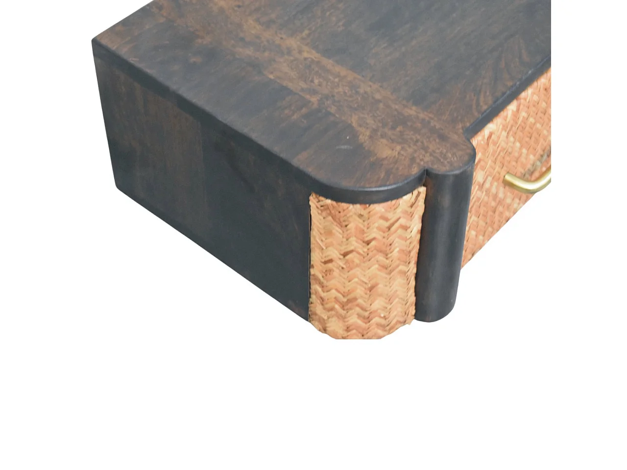 Artisan Furniture Bois massif Tiroir Mural Courbé en Rotin