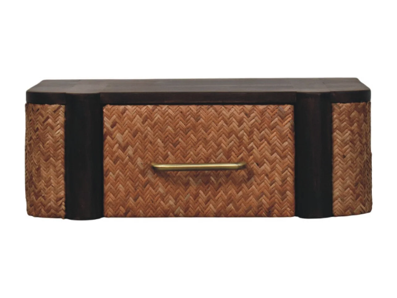 Table de chevet murale Havana Artisan Furniture, 1 tiroir, marron