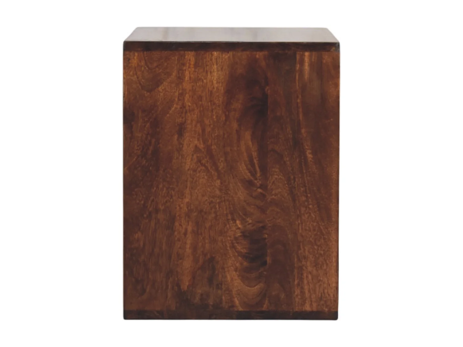 Artisan Furniture Bois massif Table d’Appoint Ouverte Solis en Noyer Californien, Fente ouverte, brun foncé