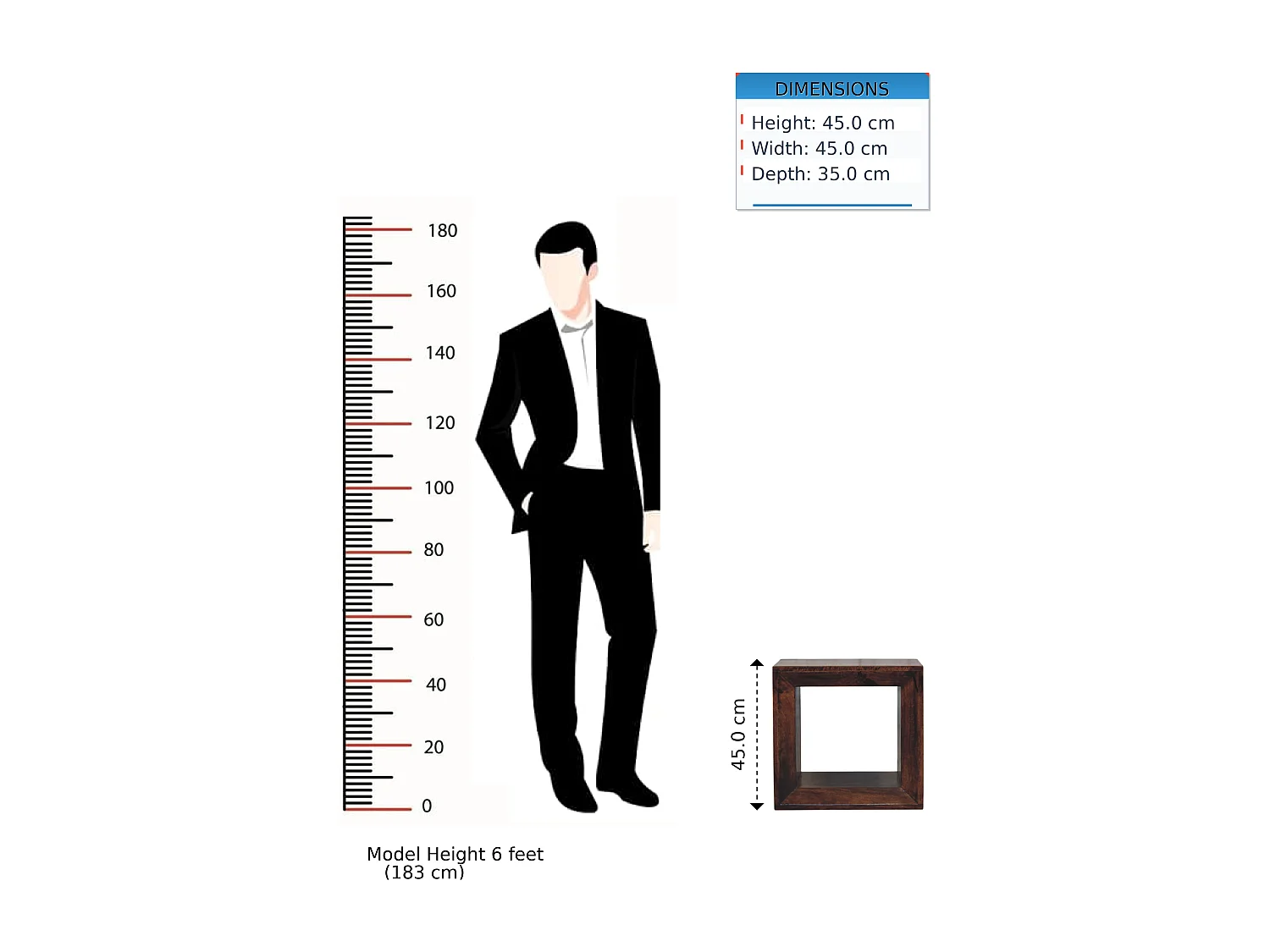 Table d'appoint Solis ouverte Artisan Furniture en noyer California, 1 compartiment ouvert, finition brun