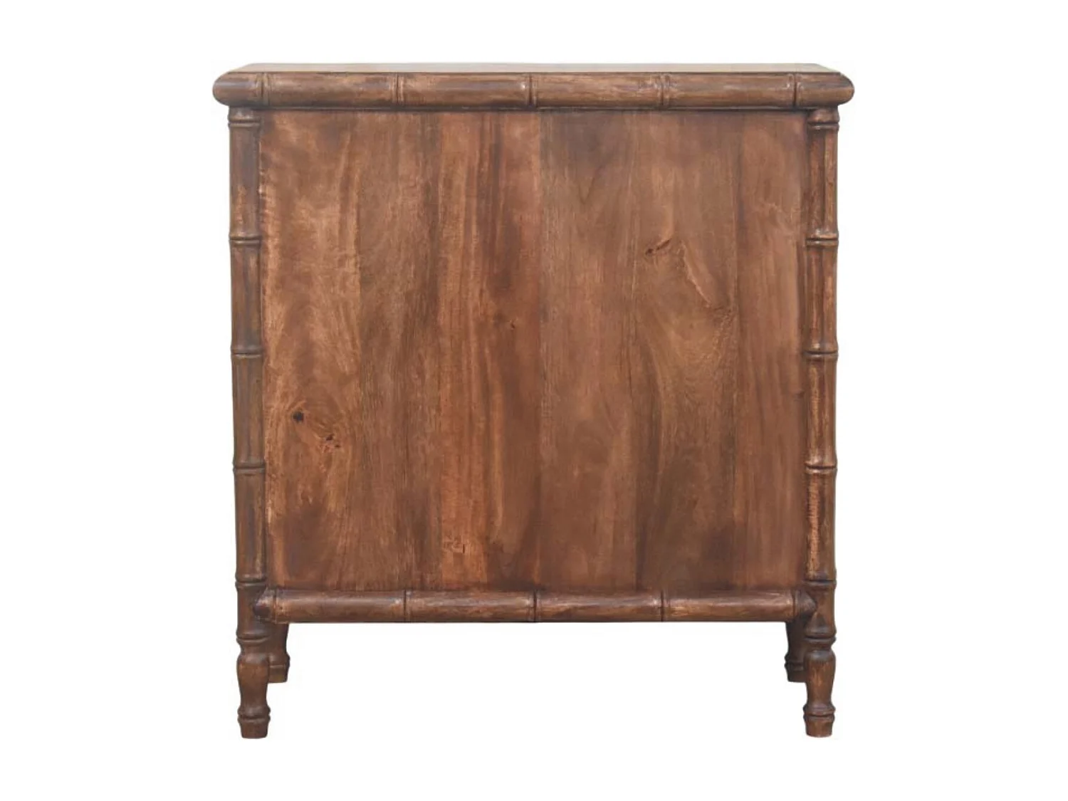 Artisan Furniture Bois massif Commode Sculpée en Bambou à 3 Tiroirs