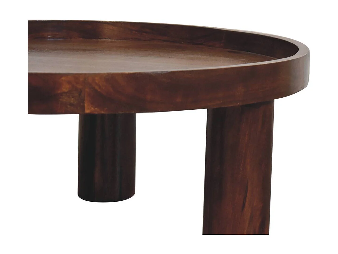 Artisan Furniture Bois massif Table Basse Crescent en Châtaignier