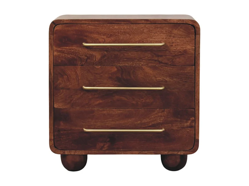 Artisan Furniture Massivholz 3-Schubladen-Kommode mit abgerundeten Ecken