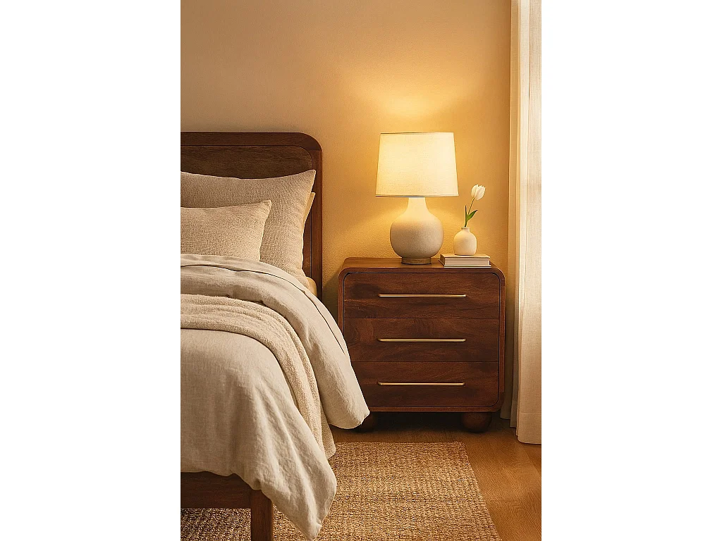 Artisan Furniture Massivholz 3-Schubladen-Kommode mit abgerundeten Ecken