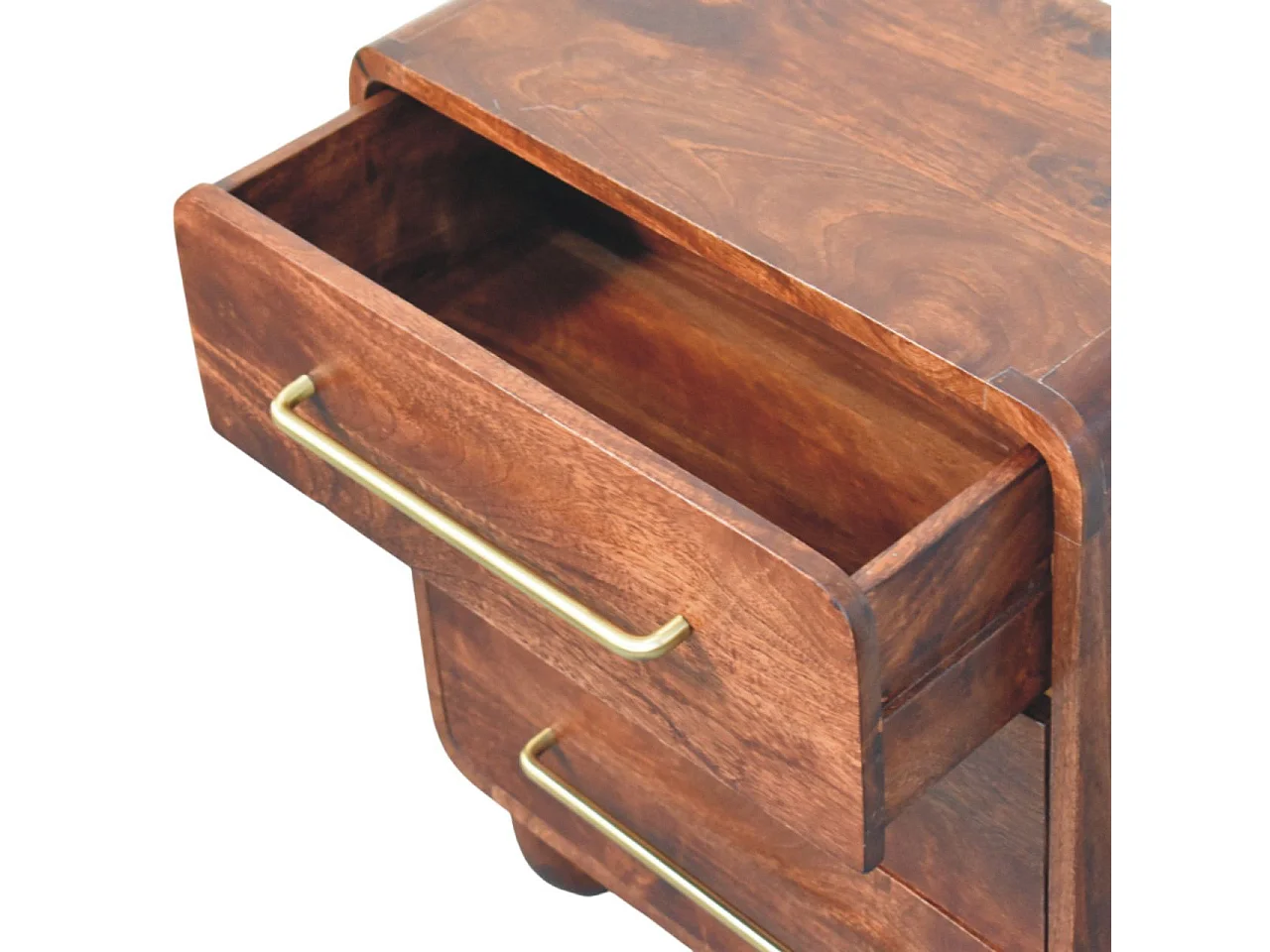 Artisan Furniture Massivholz 3-Schubladen-Kommode mit abgerundeten Ecken