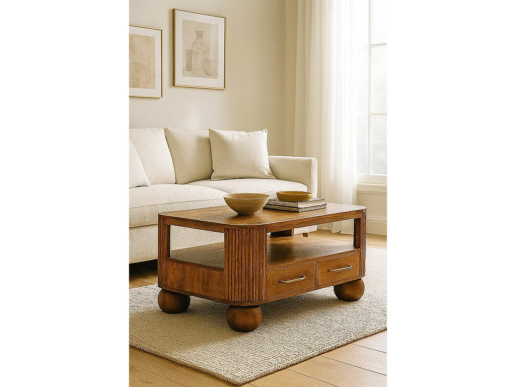 Artisan Furniture Legno massello Tavolino scanalato Briarwood