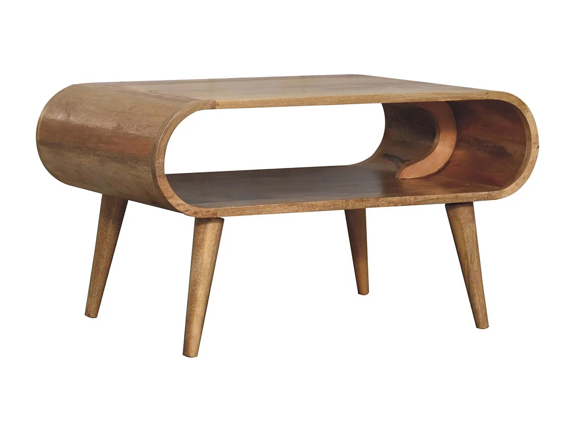 Artisan Furniture Bois massif Table Basse Ouverte Finition Chêne Clair