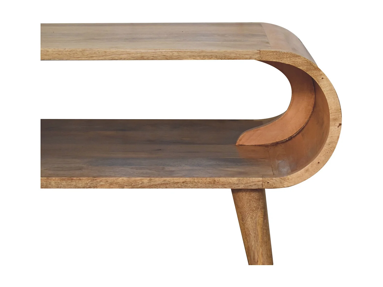 Artisan Furniture Bois massif Table Basse Ouverte Finition Chêne Clair