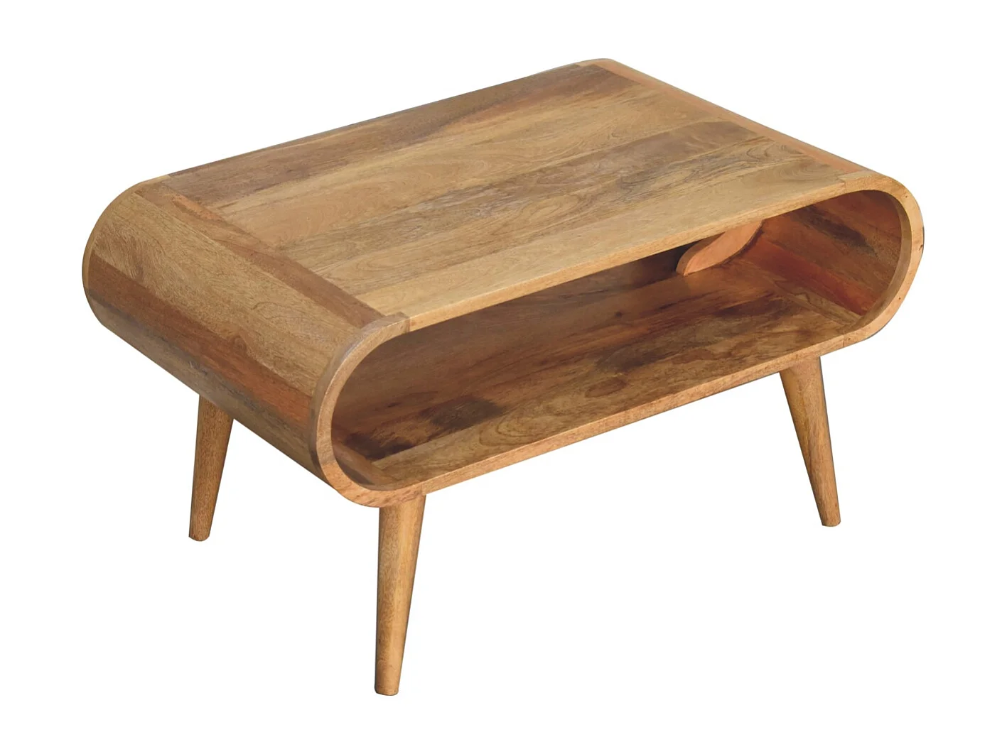Artisan Furniture Bois massif Table Basse Ouverte Finition Chêne Clair