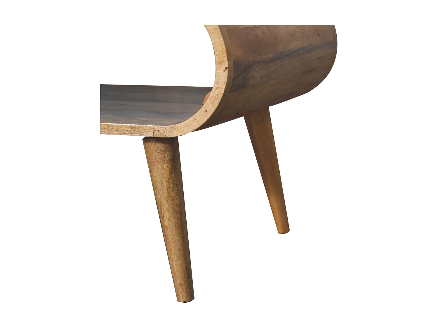 Artisan Furniture Bois massif Table Basse Ouverte Finition Chêne Clair