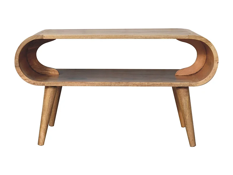 Artisan Furniture Massivholz Offener Couchtisch im Eichenholz-Stil