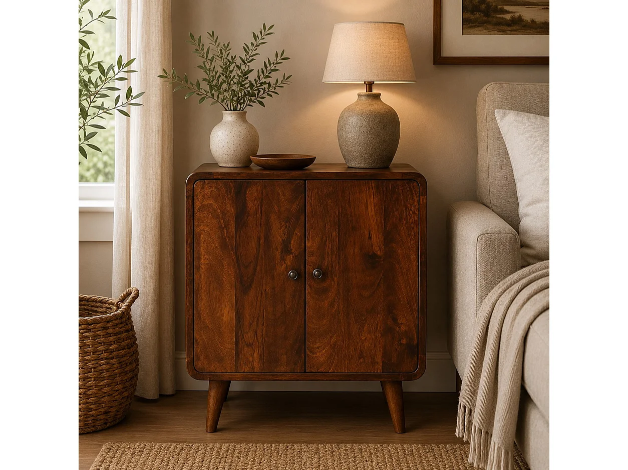 Artisan Furniture Bois massif Petit Meuble Classique en Châtaignier