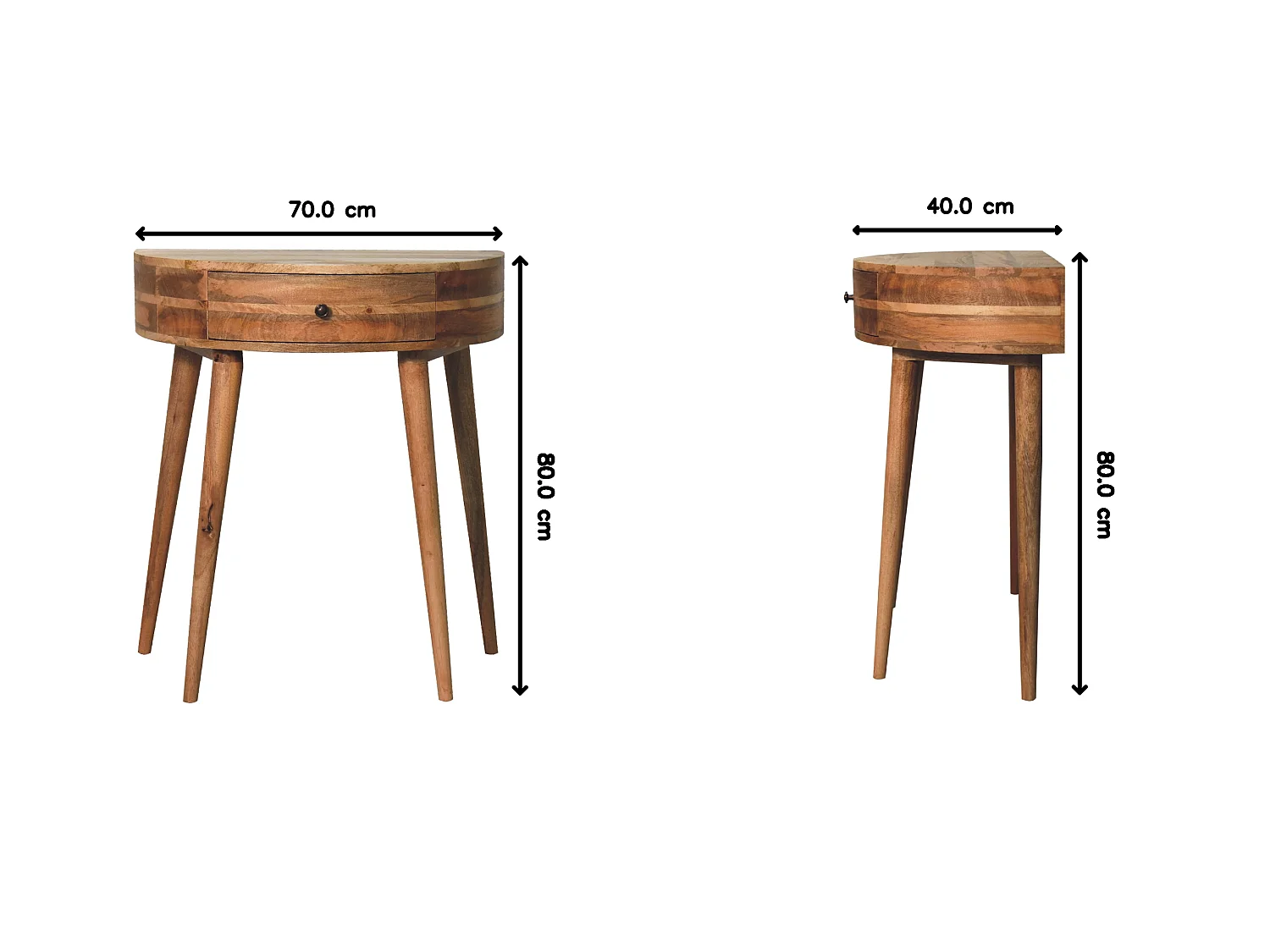 Artisan Furniture Lite drewno Stolik Konsola Odyssey w Odcieniu Dębowym