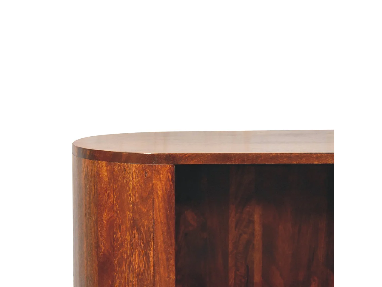 Artisan Furniture Bois massif Meuble Ouvert Cortez en Châtaignier avec Poignée en T