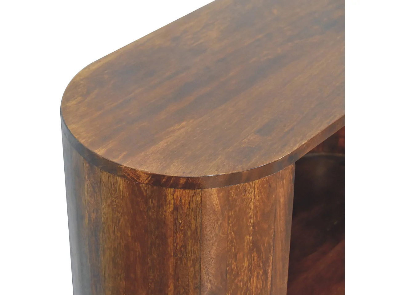 Artisan Furniture Bois massif Meuble Ouvert Cortez en Châtaignier avec Poignée en T