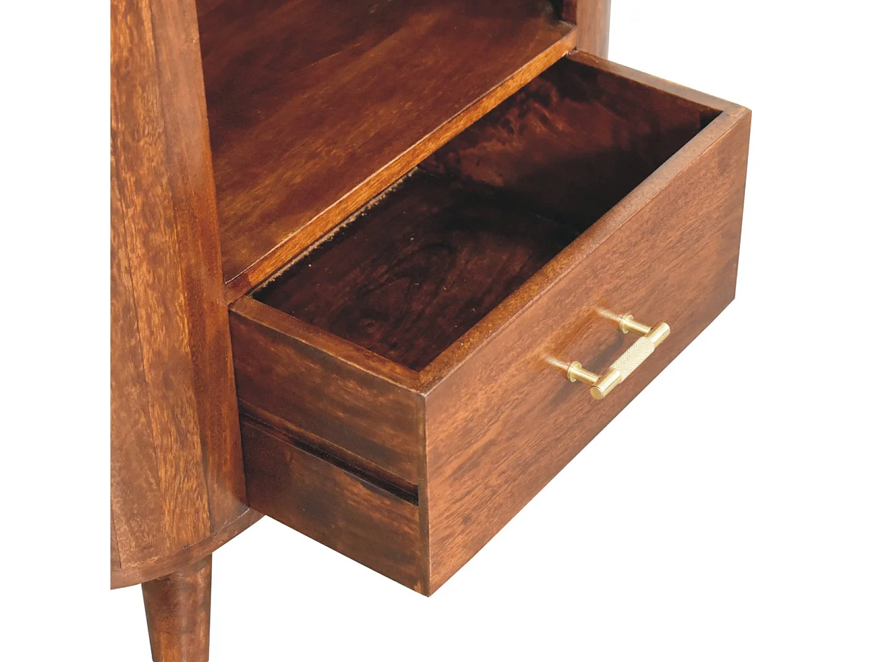 Artisan Furniture Bois massif Meuble Ouvert Cortez en Châtaignier avec Poignée en T