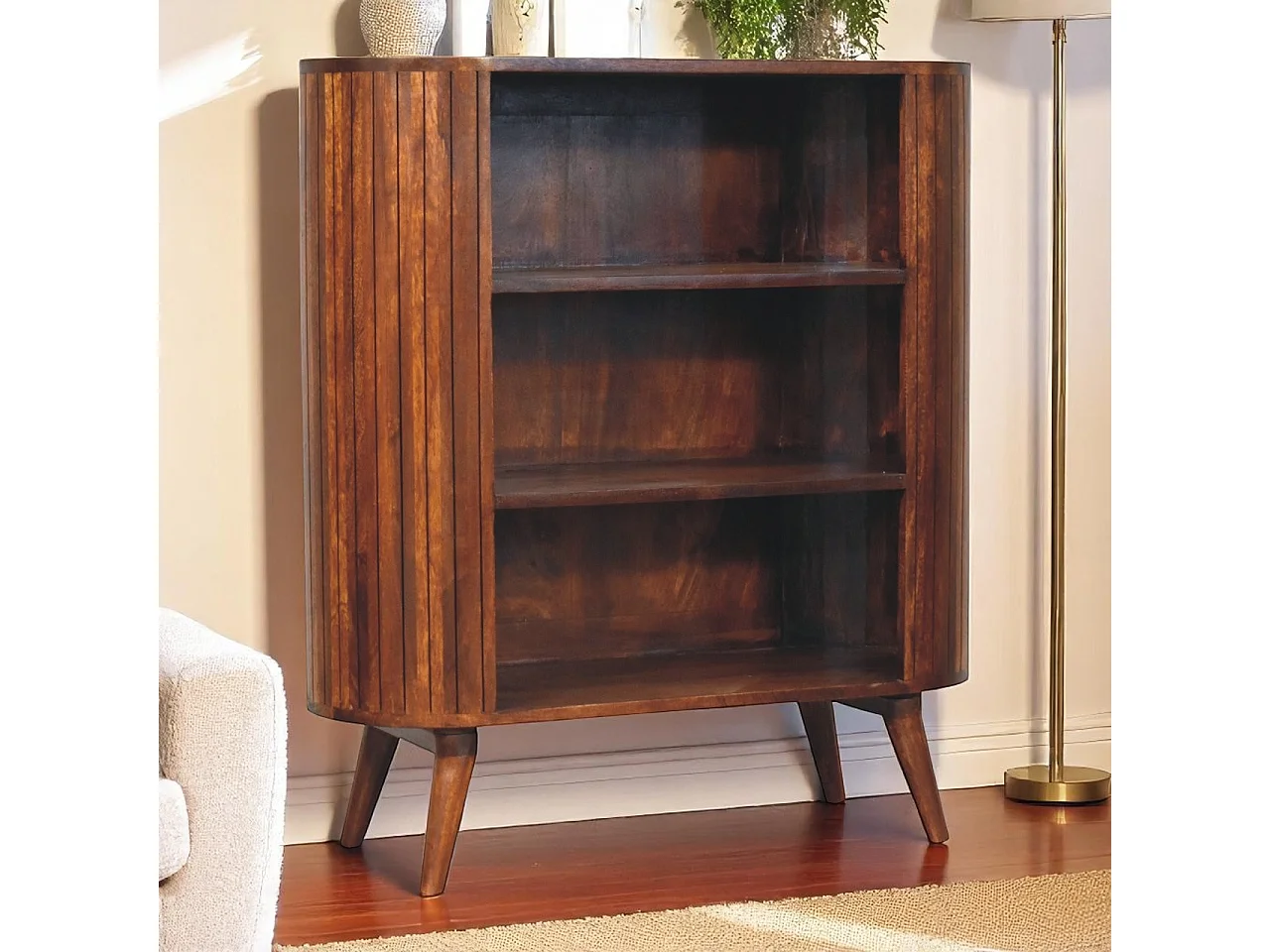 Meuble ouvert Cortez en châtaignier Artisan Furniture, 3 étagères ouvertes, marron