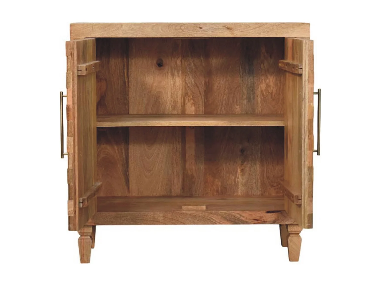 Artisan Furniture Bois massif Meuble Marbella, 2 étagères, Marron