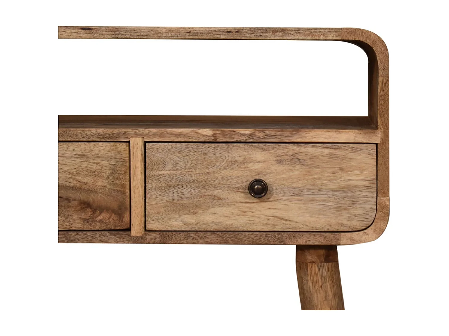Artisan Furniture Bois massif Petite Console Courbée Finition Chêne Clair