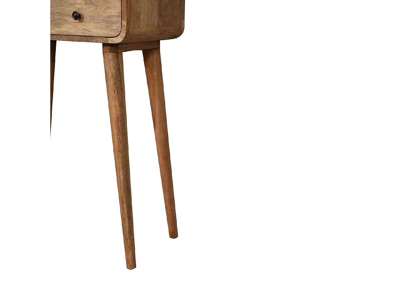 Artisan Furniture Massivholz Mini-Konsolentisch aus gebogenem Eichenholz