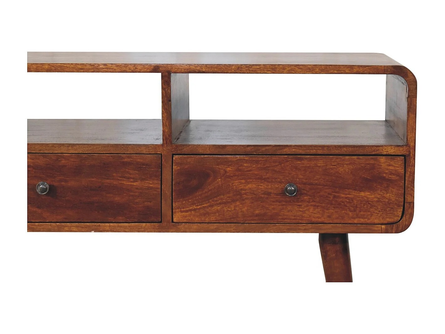 Artisan Furniture Bois massif Console Triple Courbée en Châtaignier