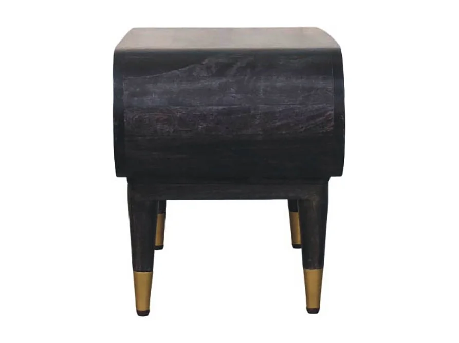 Artisan Furniture Massivholz Medien mit geschwungenen Kanten und Messingakzenten